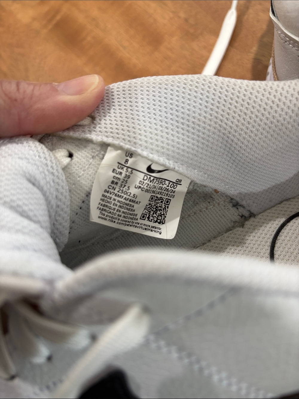 Nike Court Legacy Lift Sneakers Women’s 8 Like-New White/Black/Tan - Picture 8 of 10
